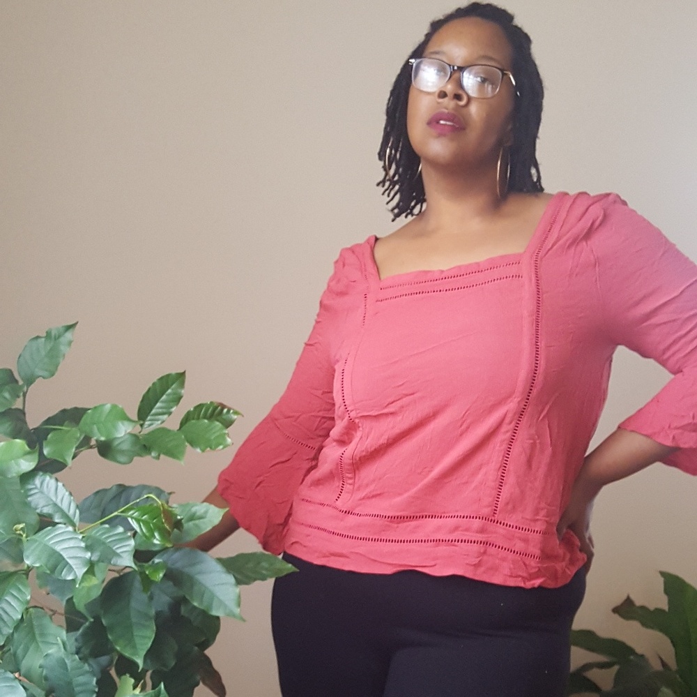 Forever21 Plus size peasant top